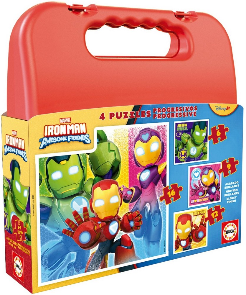 Marvel: Iron Man og hans fantastiske venner, 4 i 1 - Kuffert, 6 brikker