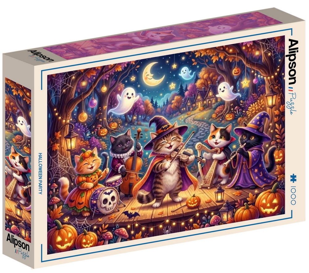 Kattenes halloween orkester, 1000 brikker