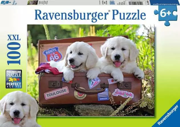 Ravensburger Puslespil - Hunde på rejse, 100 brikker