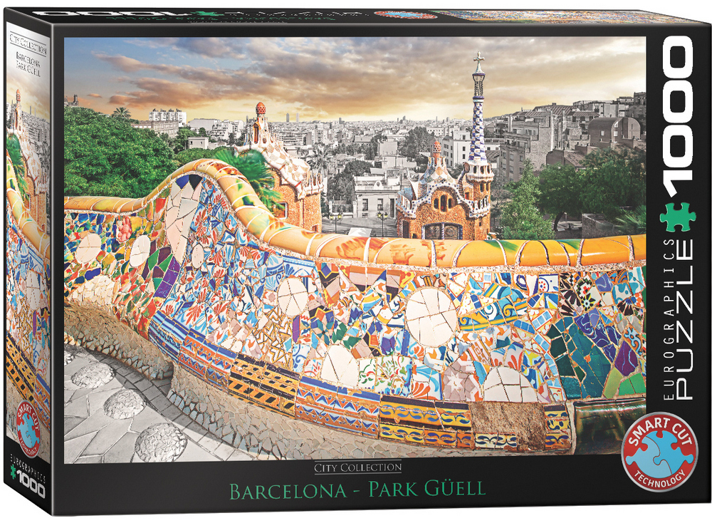 Gaudi: Park Güell, Barcelona - Spanien, 1000 brikker
