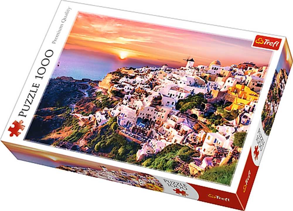 Solnedgang over Santorini, Grækenland, 1000 brikker