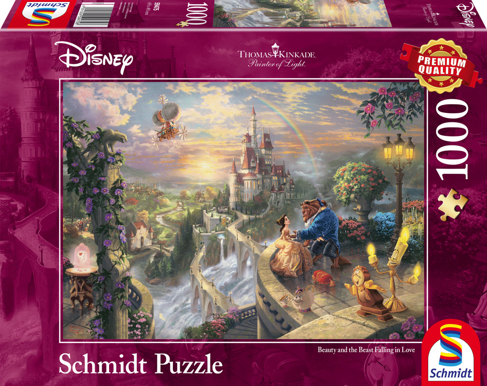Disney: Kinkade - Skønheden og Udyret, 1000 brikker
