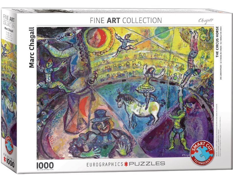 Chagall: Cirkus hesten, 1000 brikker