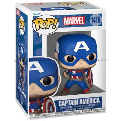 Billede af Funko Pop! Marvel - Captain America #1419 set skråt oppefra