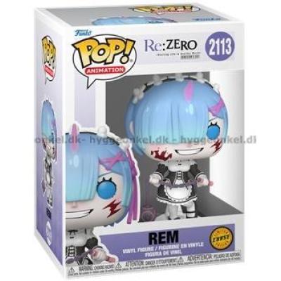 Billede af Funko Pop! Re:Zero - Rem (Limited Edition: Chase Version) #2113 set skråt oppefra
