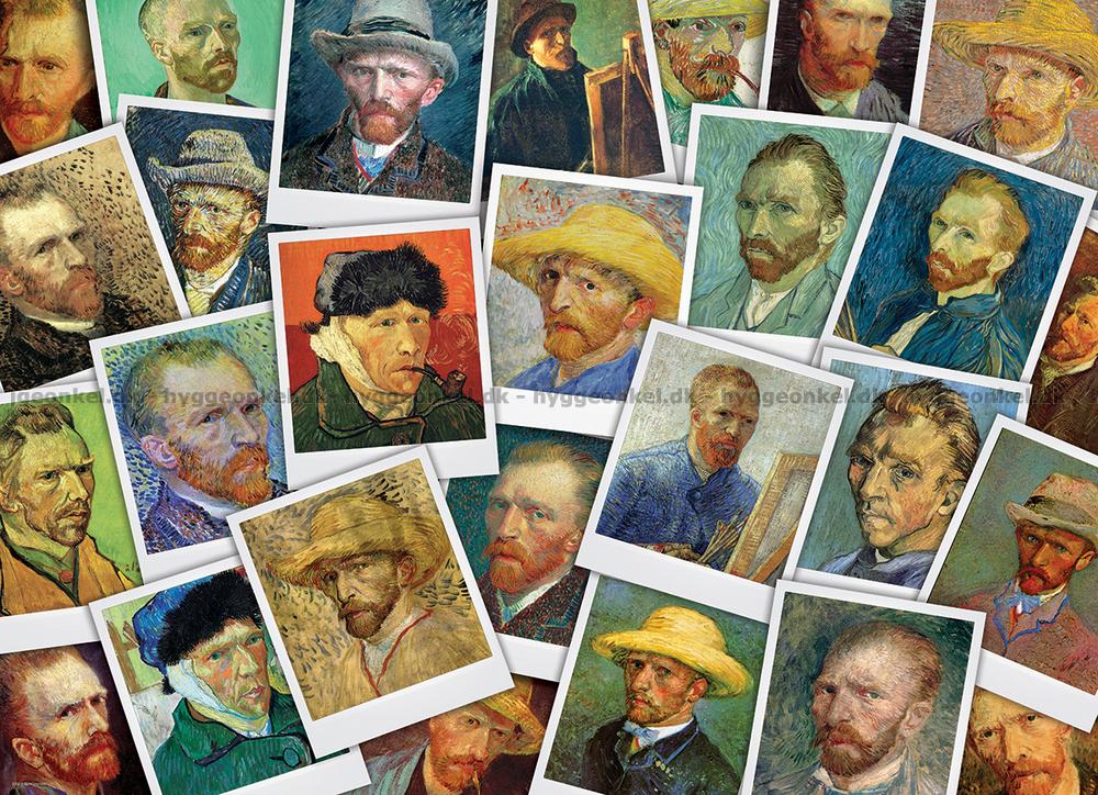 â køb van gogh: selvportrætter, 1000 brikker billigt â Spisestuer selges