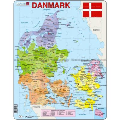 Danmark - Rammepuslespil, 70 brikker