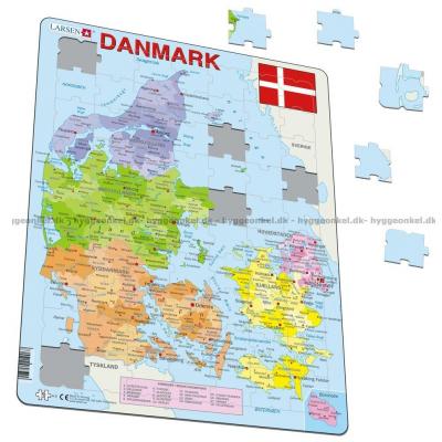 Billede af Danmark - Rammepuslespil, 70 brikker