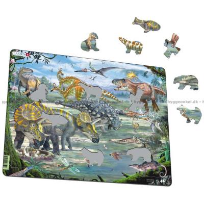 Billede af Dinosaurer - Rammepuslespil, 65 brikker