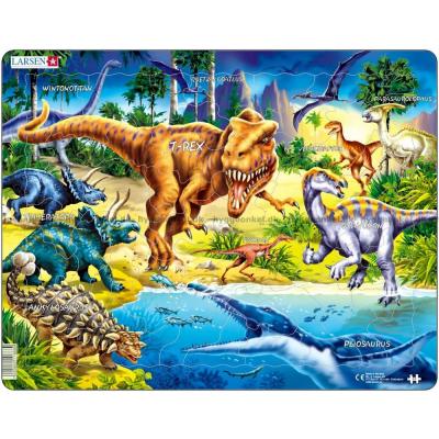 Dinosaurer fra kridt tiden - Rammepuslespil, 57 brikker