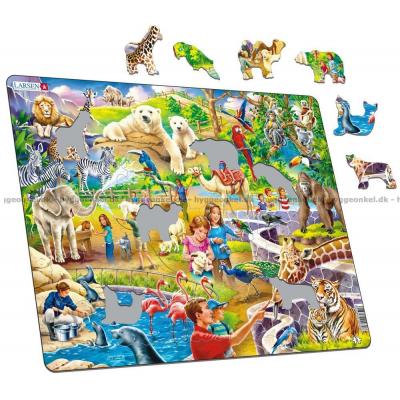 Billede af Zoo - Rammepuslespil, 48 brikker