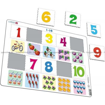 Billede af Tallene 1-10 - Rammepuslespil, 10 brikker