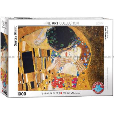 Klimt: Kysset (Detaljeret) - Kunst, 1000 brikker