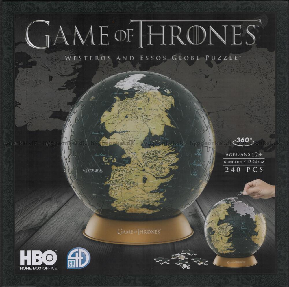 3D Globe Game of Thrones Westeros and Essos, 240 brikker