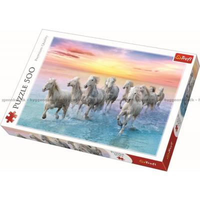 Hvide heste i galop, 500 brikker