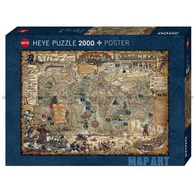 Zigic: Piratens verdenskort, 2000 brikker