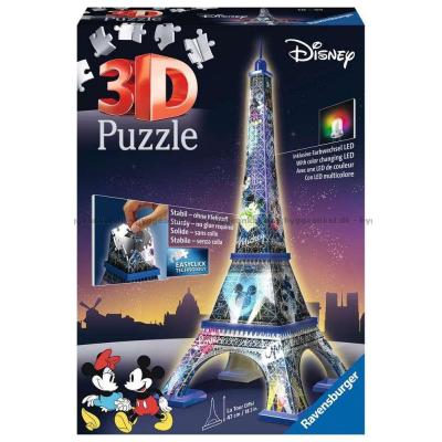 3D: Disney - Eiffeltårnet om natten, 216 brikker