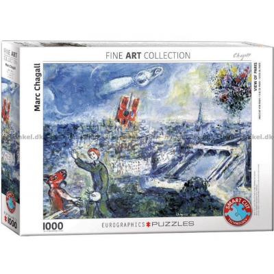 Chagall: Udsigt over Paris, 1000 brikker