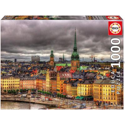 Kig ud over Stockholm, Sverige, 1000 brikker