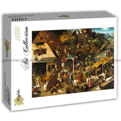 Brueghel: The Dutch Proverbs, 1500 brikker