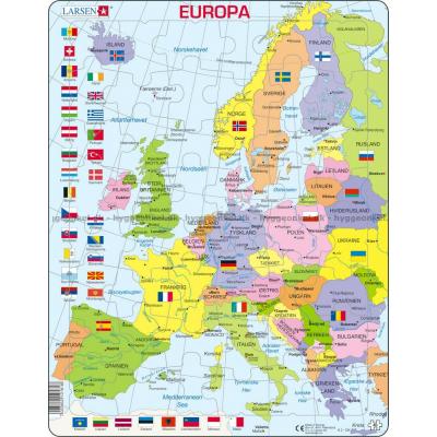 Europa kort - Rammepuslespil, 48 brikker