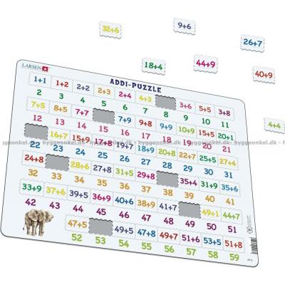 Billede af Matematik: Plus - Rammepuslespil, 58 brikker