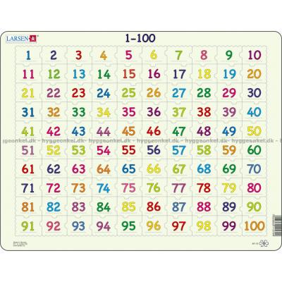 Matematik: 1-100 - Rammepuslespil, 100 brikker