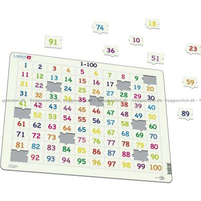 Billede af Matematik: 1-100 - Rammepuslespil, 100 brikker