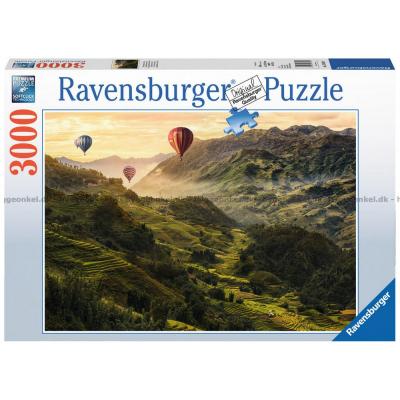 Risterrasser i Asien, 3000 brikker