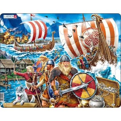 Vikingerne flygter - Rammepuslespil, 65 brikker