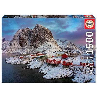 Norge: Lofoten - vinter, 1500 brikker