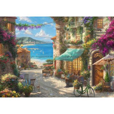 Kinkade: Italiensk Cafe, 1000 brikker