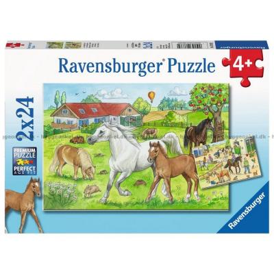På rideskolen, 2x24 brikker