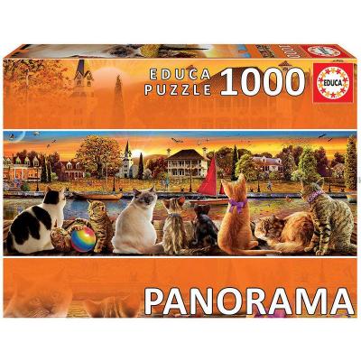 Chesterman: Katte på kajen - Panorama, 1000 brikker