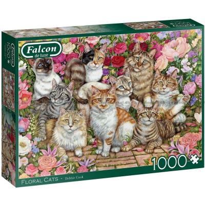 Cook: Kattene blandt blomster, 1000 brikker