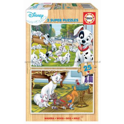 Disney: Skønne dyr, 2x25 brikker