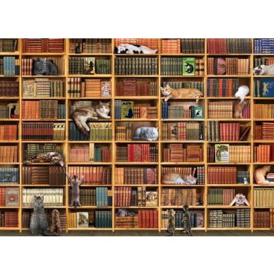 Billede af Kattene på biblioteket, 1000 brikker