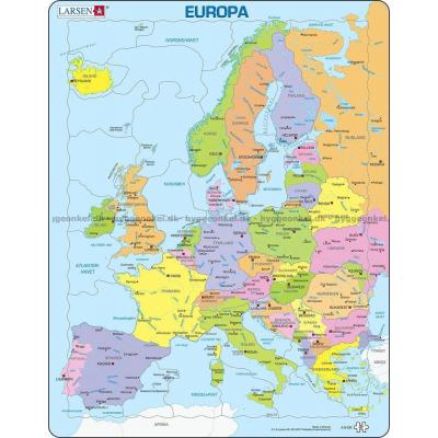 Europakort - Rammepuslespil, 37 brikker