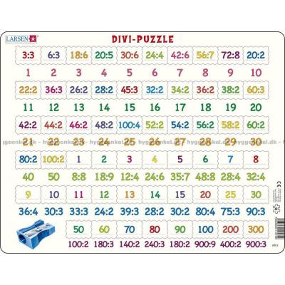 Matematik: Division - Rammepuslespil, 58 brikker