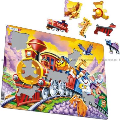 Billede af Cirkus toget  - Rammepuslespil, 30 brikker