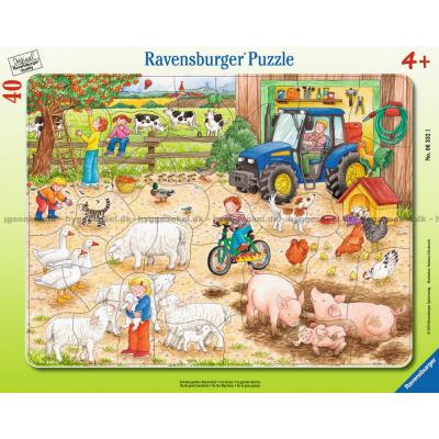 På den store bondegård - Rammepuslespil, 40 brikker