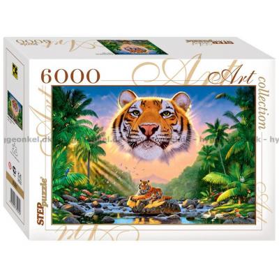 Imponerende tiger, 6000 brikker