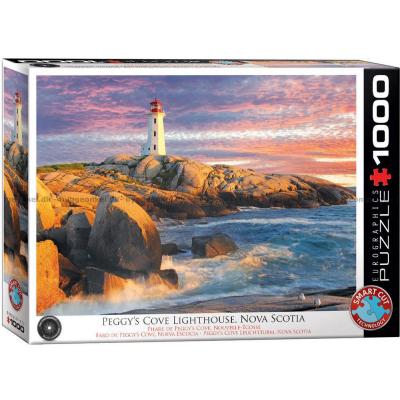Fyrtårnet ved Peggys Cove, Nova Scotia, 1000 brikker