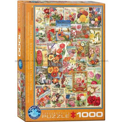 Blomster: Collage, 1000 brikker