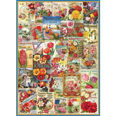 Billede af Blomster: Collage, 1000 brikker