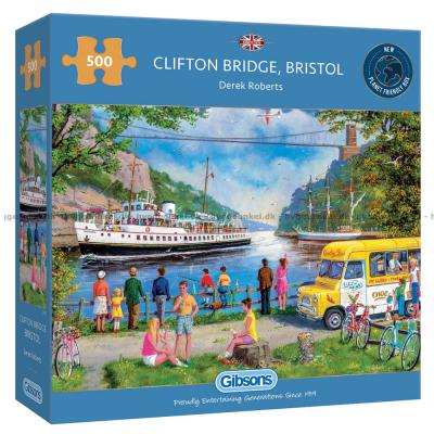 Roberts: Broen over Clifton, Bristol, 500 brikker