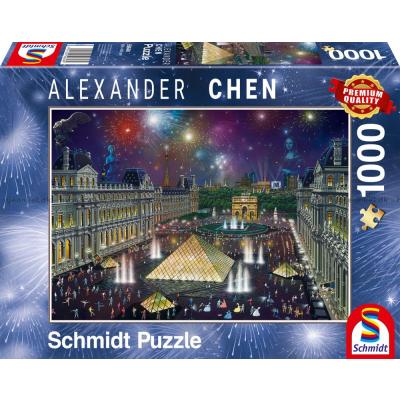 Chen: Fyrværkeri over Louvre, 1000 brikker