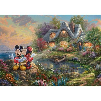 Billede af Disney: Kinkade - Mickey og Minnie Mouse, 1000 brikker