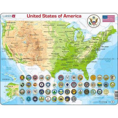 USA - Rammepuslespil, 90 brikker