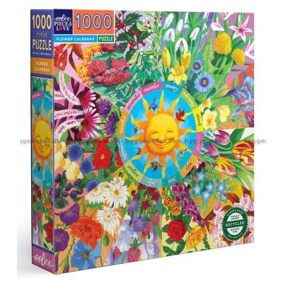 Hawkes: Blomsterkalender, 1000 brikker